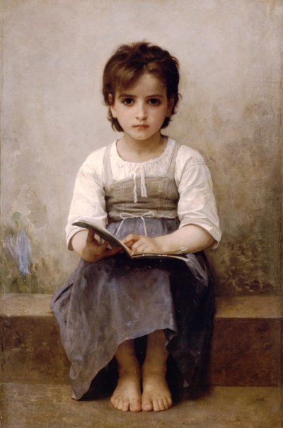 The Difficult Lesson by William Adolphe Bouguereau